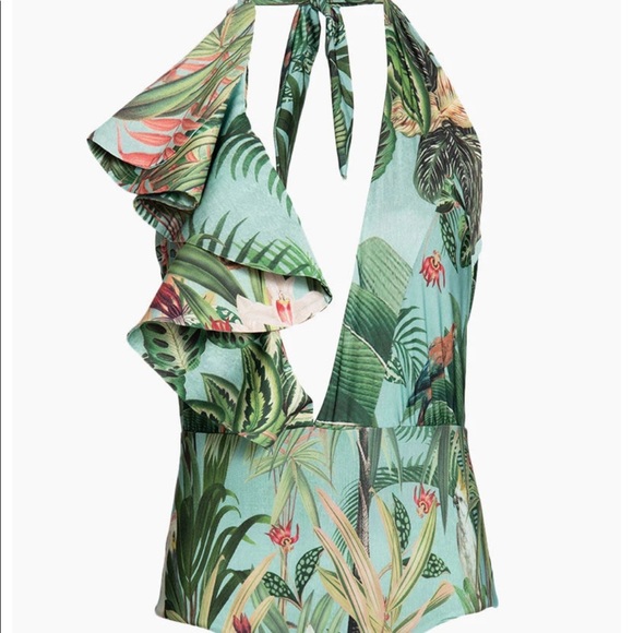 Patbo tropical ruffle one piece swimsuit - Picture 4 of 8